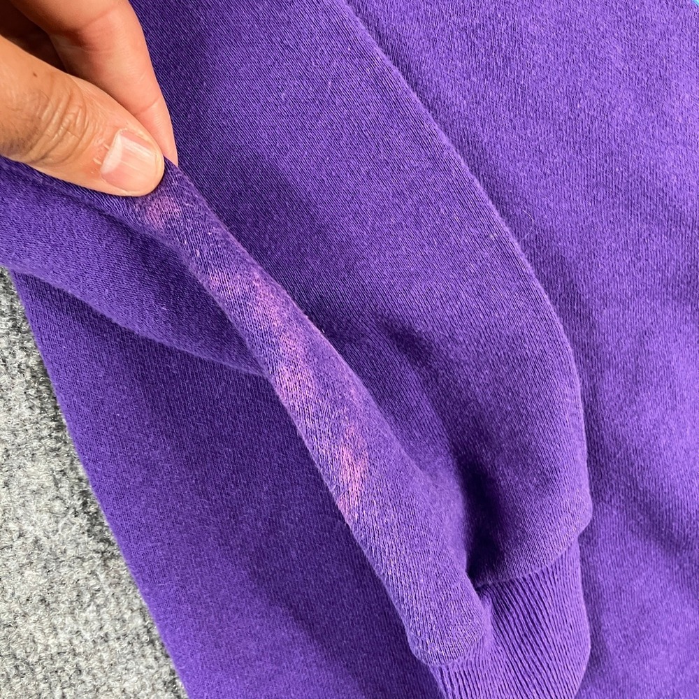 Lee Heavyweight Sweatshirt Mens Large Purple Wolf Woodstock Graphic Crewneck - Picture 5 of 10
